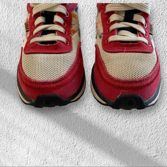 Fila Sneakers Renno Woven in Fila Red Gardenia and Black Little Boys size 1 - Picture 4 of 8